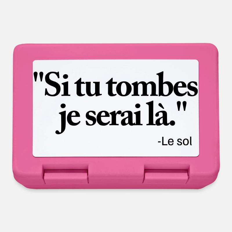 If you fall I'll be there - Lunchbox - pink