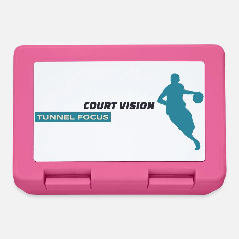 Vision de la cour. Tunnel Focus. – Design bleu - Boîte à goûter - rose
