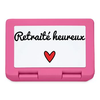 RETRAITE. RETRAITEE. COEUR. BONNE RETRAITE - Boîte à goûter - rose - Devant