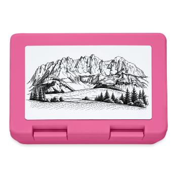 Silhouette Wilder Kaiser | Kaisergebirge Design | - Boîte à goûter - rose - Devant