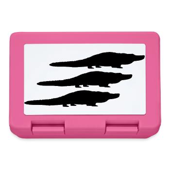 Alligator Silhouettes - Lunchbox - pink - Front