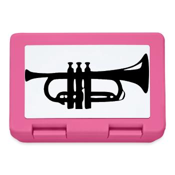 Trompete Geschenk Musiker Blasmusik - Brotdose - Pink - Vorne