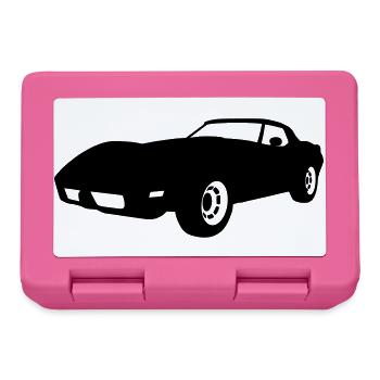 US Classic Car Corvette - Lunchbox - pink - Front