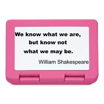 William Shakespeare Quote - Lunchbox - pink - Front