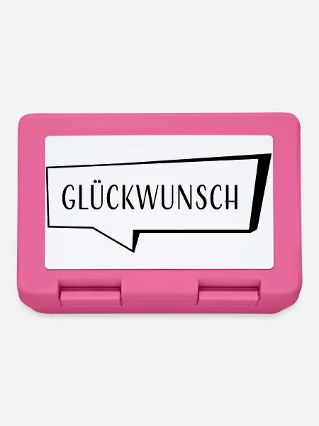 Sprechblase Glückwunsch - Brotdose - Pink