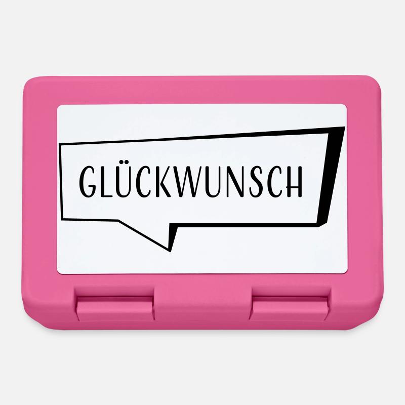 Sprechblase Glückwunsch - Brotdose - Pink