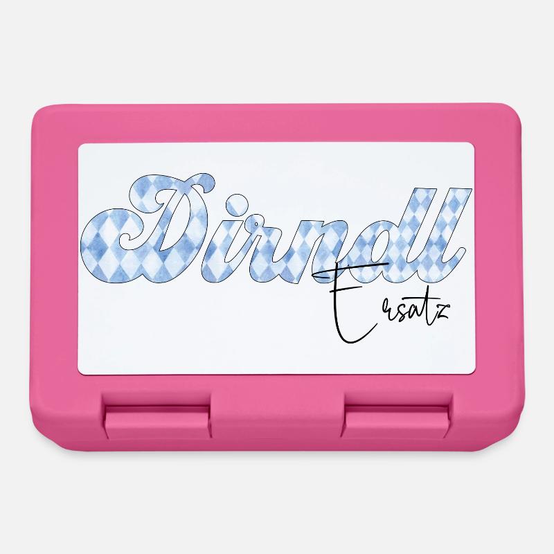 Dirndl Schrift Bayern Muster - Brotdose - Pink