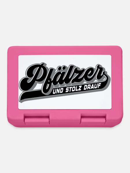 Pfälzer und Stolz drauf | Farben änderbar - Brotdose - Pink