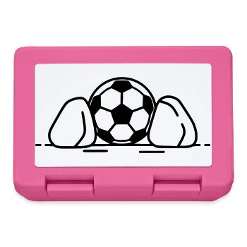 Fußball am Boden Anstoß Symbol Vektor - Brotdose - Pink - Vorne