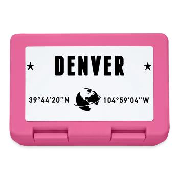 Denver, Colorado, coordonnées : planète Terre - Boîte à goûter - rose - Devant