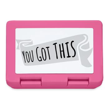 You Got This Motivierend Inspirierend Spruch Zitat - Brotdose - Pink - Vorne
