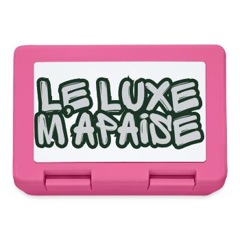 Le Luxe Graffiti Français - Boîte à goûter - rose - Devant