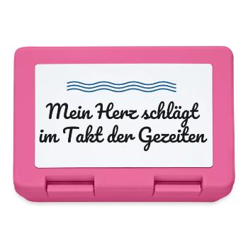 Mein Herz schlägt im Takt der Gezeiten - Brotdose - Pink - Vorne