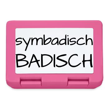 Symbadisch Badisch - Brotdose - Pink - Vorne