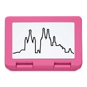 Kölner Skyline Kontur - Brotdose - Pink - Vorne