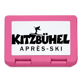Kitzbühel Après-Ski Skifahrer - Brotdose - Pink - Vorne
