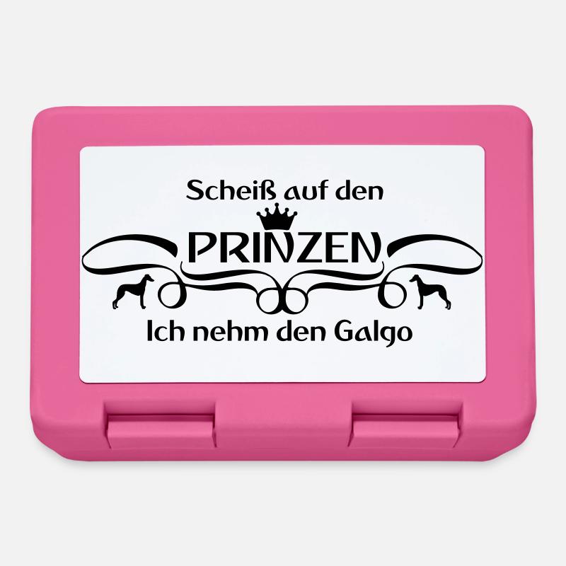 Scheiß auf den Prinzen...Ich nehm den Galgo - Brotdose - Pink