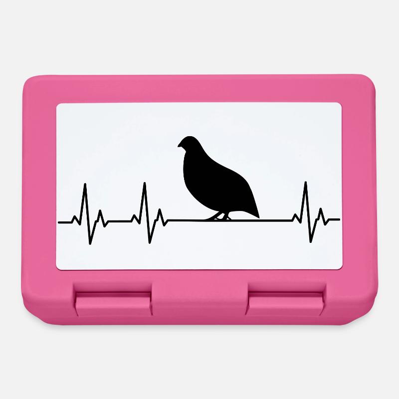 Heartline quail - Lunchbox - pink