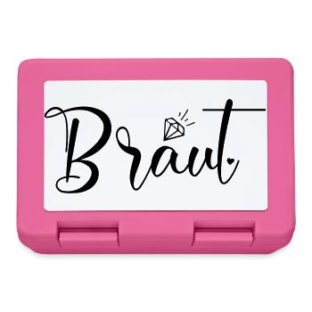 Team Braut-Herz-Diamant, personalisierbar - Brotdose - Pink - Vorne