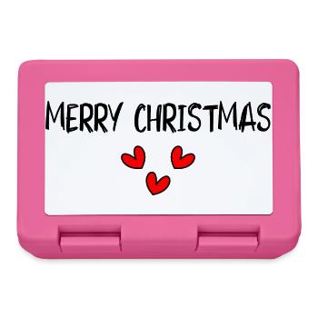 WEIHNACHTEN. FROHE WEIHNACHTEN. FROHE WEIHNACHTEN. WEIHNACHTSMANN - Brotdose - Pink - Vorne