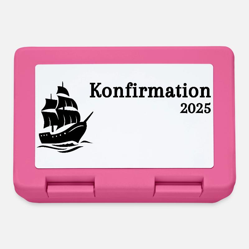 Confirmation 2025 Ship sails up - Lunchbox - pink