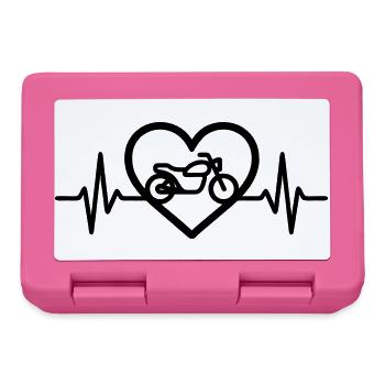 Motorcycle Heart Biker Passion - Lunchbox - pink - Front