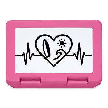 Surf Heart Wave Board Sun - Lunchbox - pink - Front