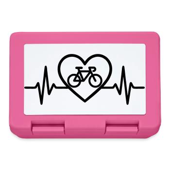 Cyclisme cardiaque – Passion pour le cyclisme - Boîte à goûter - rose - Devant