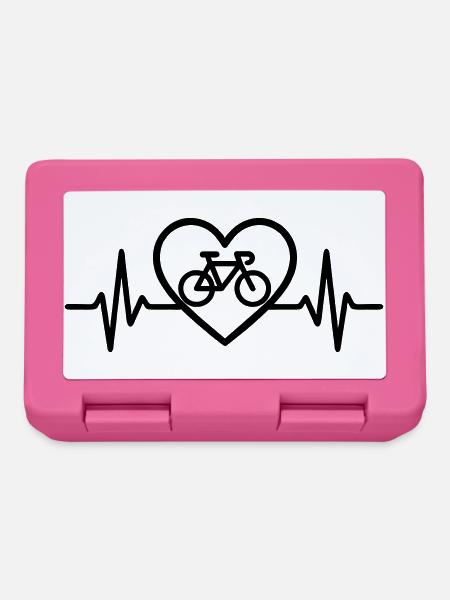 Herz Radfahren – Leidenschaft Fahrrad - Brotdose - Pink
