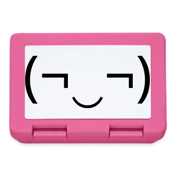 Émoticône espiègle (¬‿¬) sourire espiègle - Boîte à goûter - rose - Devant