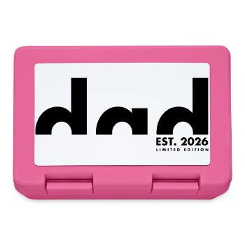 Dad Est 2026 Limited Edition  - Papa - Vatertag - Brotdose - Pink - Vorne