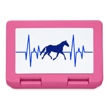 Pferd Herzschlag Reitschule - Brotdose - Pink - Vorne