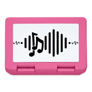 Musikalische Noten, Rhythmus. - Brotdose - Pink - Vorne