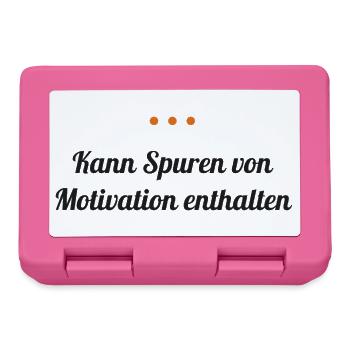 Kann Spuren von Motivation enthalten - Brotdose - Pink - Vorne