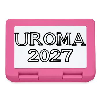 Uroma 2027 Schriftzug handgezeichnet - Brotdose - Pink - Vorne