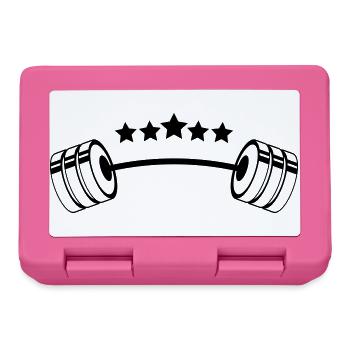 Gewichte Sterne – Fitness Hantel Muskelaufbau - Brotdose - Pink - Vorne