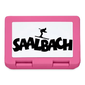 Saalbach Österreich Ski Skifahrer - Brotdose - Pink - Vorne