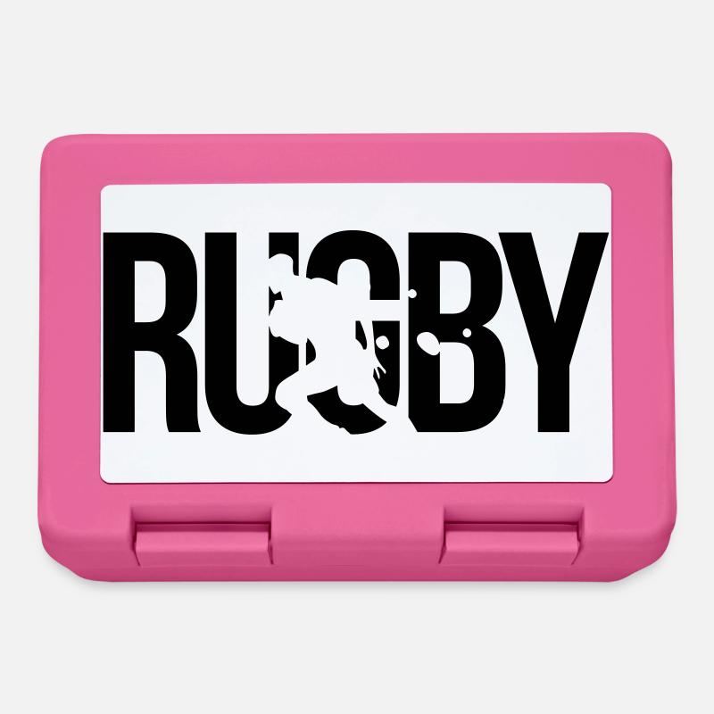 rugby - Boîte à goûter - rose