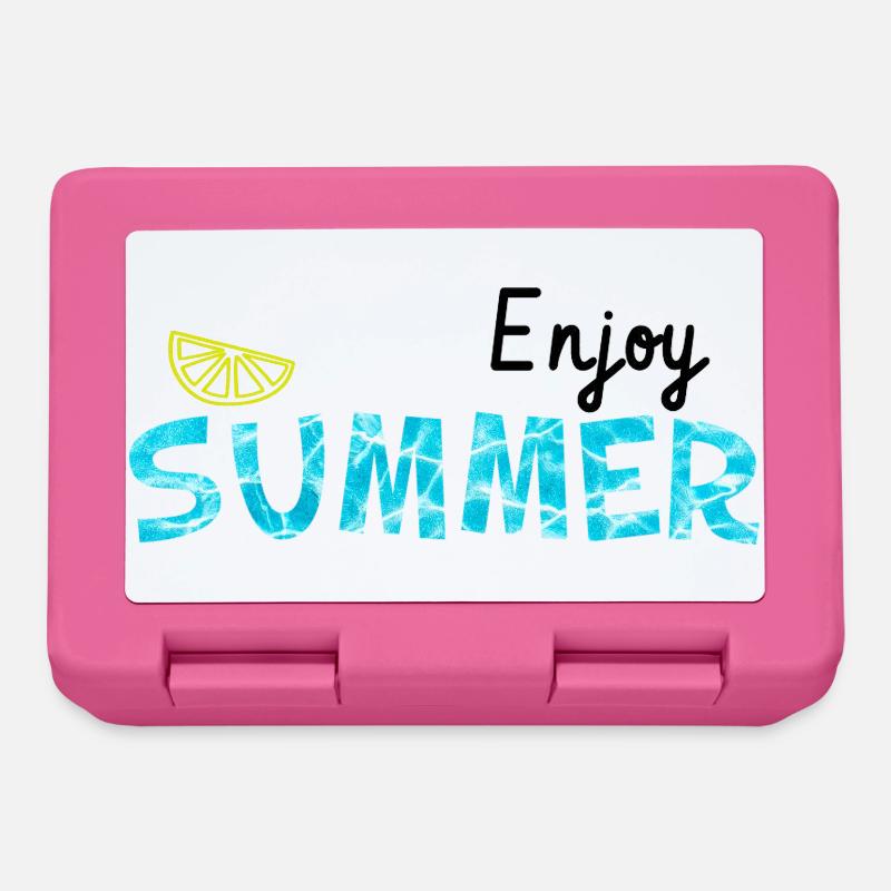 Genieße den Sommer - Limette cool Sommer Geschenk - Brotdose - Pink