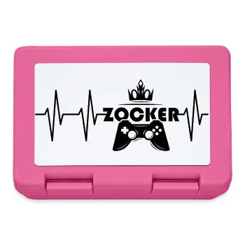 Herzschlag Zocker Puls gaming Symbol Controller - Brotdose - Pink - Vorne