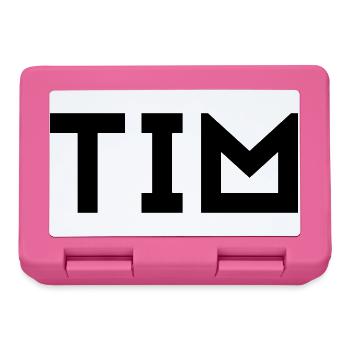 Prénom Tim - Boîte à goûter - rose - Devant
