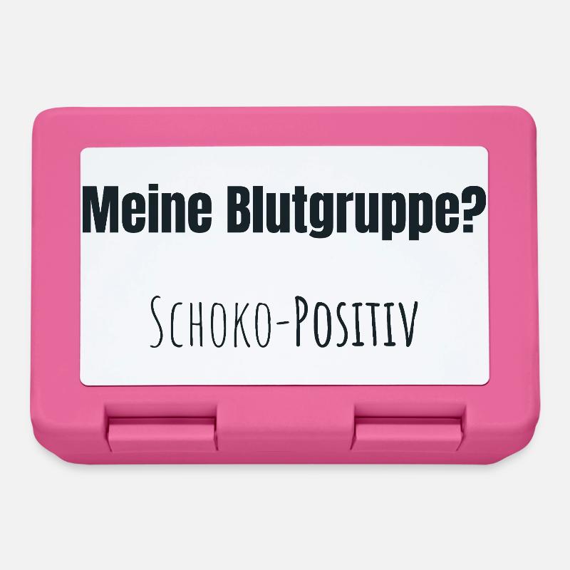 Blutgruppe: Schoko positiv - Brotdose - Pink