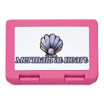 Meerjungfrau im Herzen Muschel-Emblem - Brotdose - Pink - Vorne
