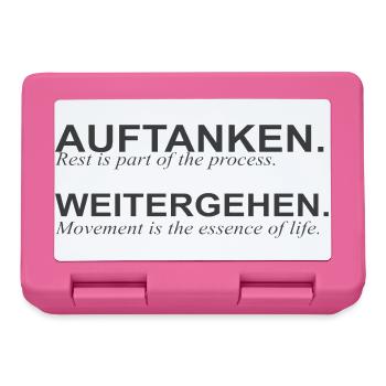 Auftanken & Weitergehen – Ruhe & Fortschritt - Brotdose - Pink - Vorne