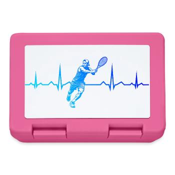 Geschenkidee für einen Tennis mit Tennis - Brotdose - Pink - Vorne