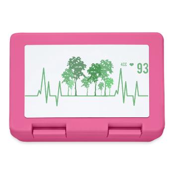 Baum Herzschlag Wald Natur Förster - Brotdose - Pink - Vorne