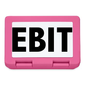 EBIT Minimalistisches Finanzen & Bürohumor Design - Brotdose - Pink - Vorne