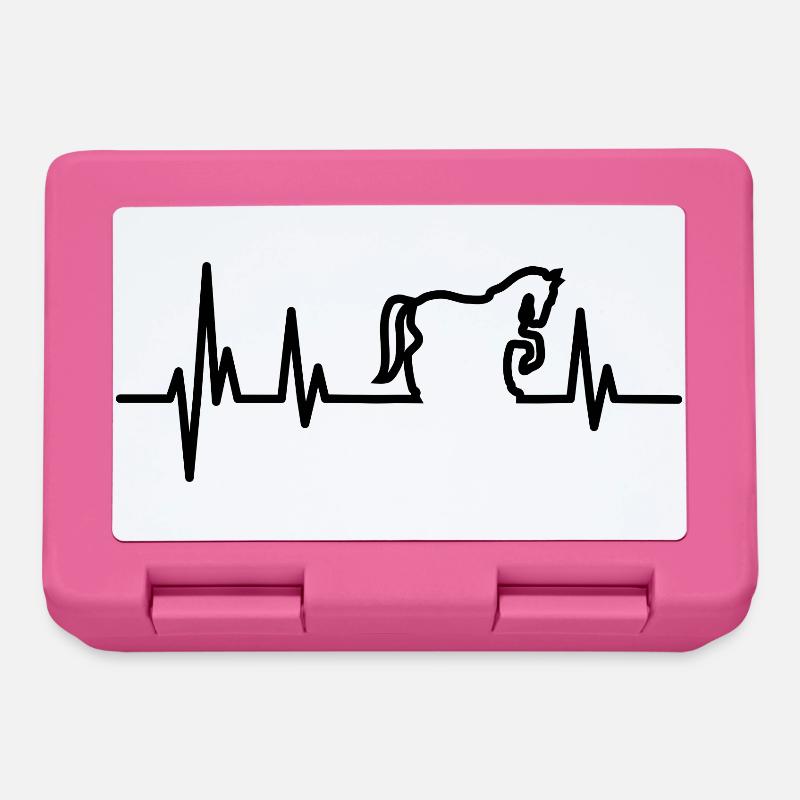 Pferd Pferdesport Geschenk Pferdedesign schwarz - Brotdose - Pink