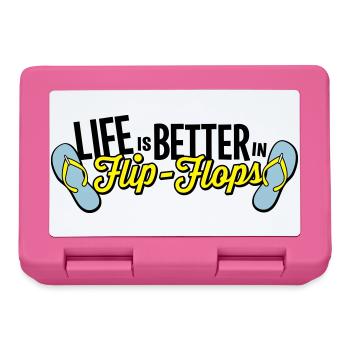 life is better in flop flops - beach sommer party - Brotdose - Pink - Vorne