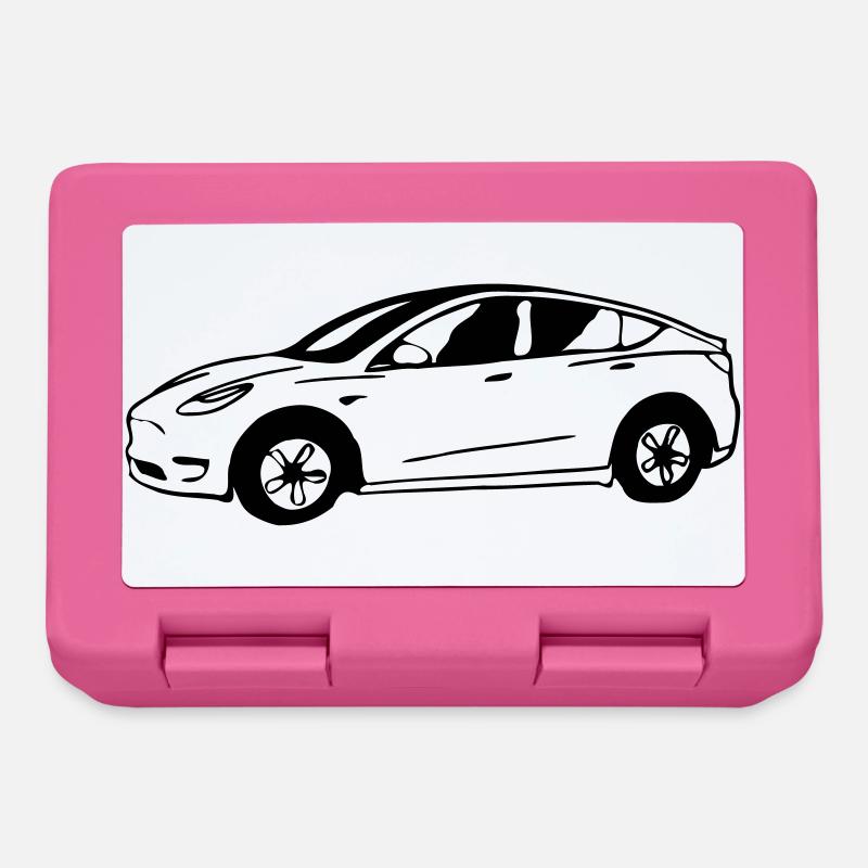 Model Y schematisch gezeichnet - Brotdose - Pink
